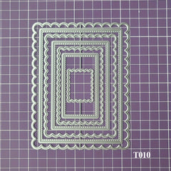 Rectangle Metal Cutting Dies DIY Scrapbook Etched Stencils For Paper Crafts