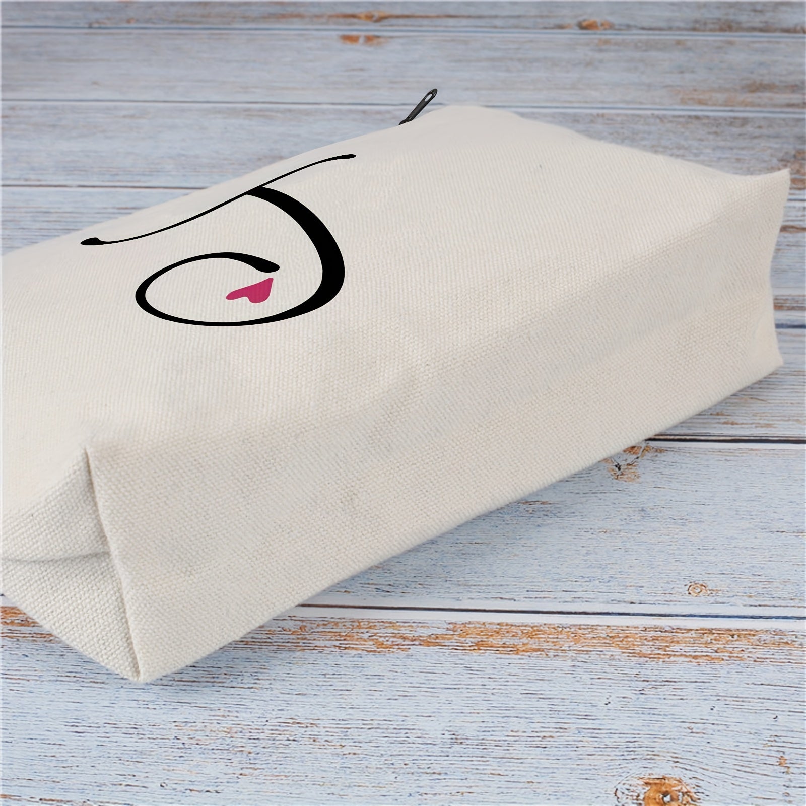 Monogram Travel Makeup Bag Roomy Cosmetic Bag With Zipper