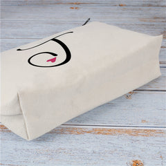 Monogram Travel Makeup Bag Roomy Cosmetic Bag With Zipper