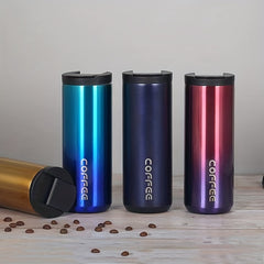 500ml Stainless Steel Insulated Coffee Cup Water Bottle for Outdoor