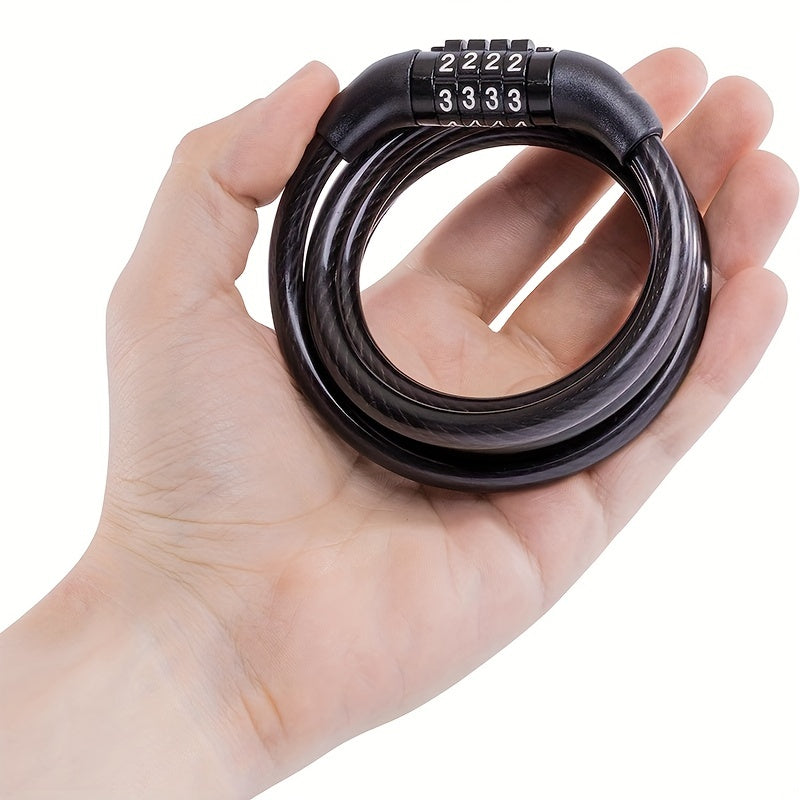 3in Bike Lock Cable 7mm Combination Bicycle Lock for Outdoor Equipment