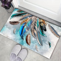 Printed Floor Mat Soft Comfortable Bath Rug Non-slip Mat Absorbent Carpet