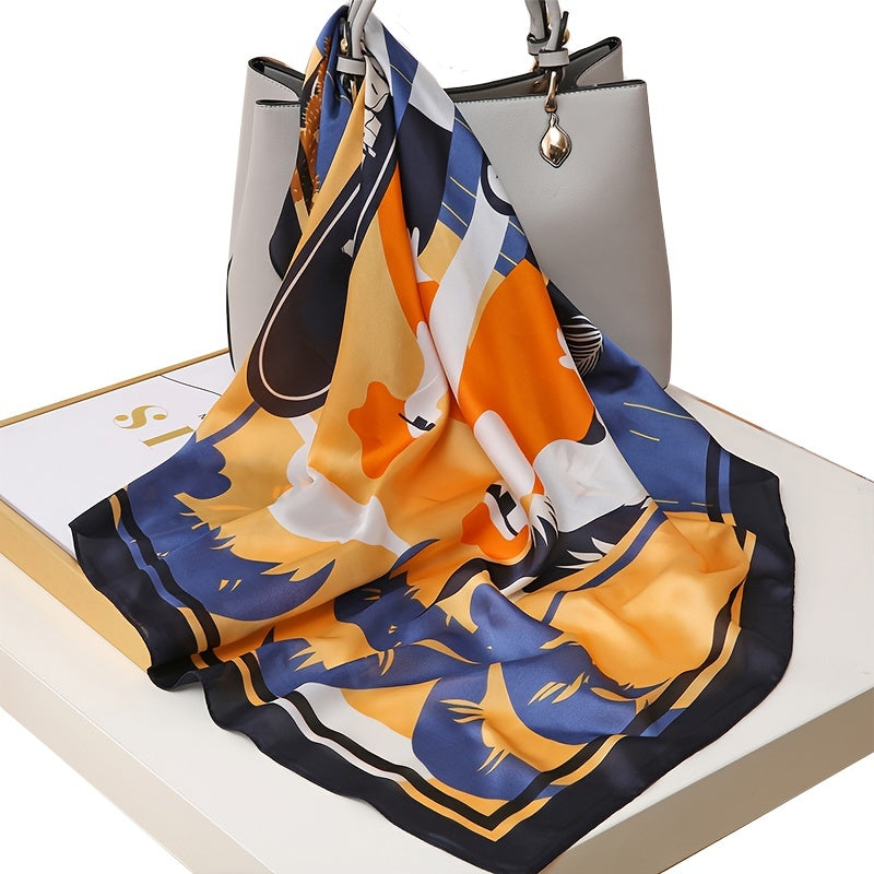 Silk Satin Square Headscarf Large Hair Bandana
