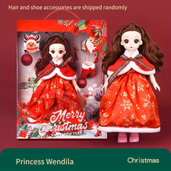 Christmas Doll Princess Dress Up Set - Hair & Shoes Random