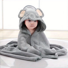 Newborn Baby Hooded Cloak Bath Towel Blanket