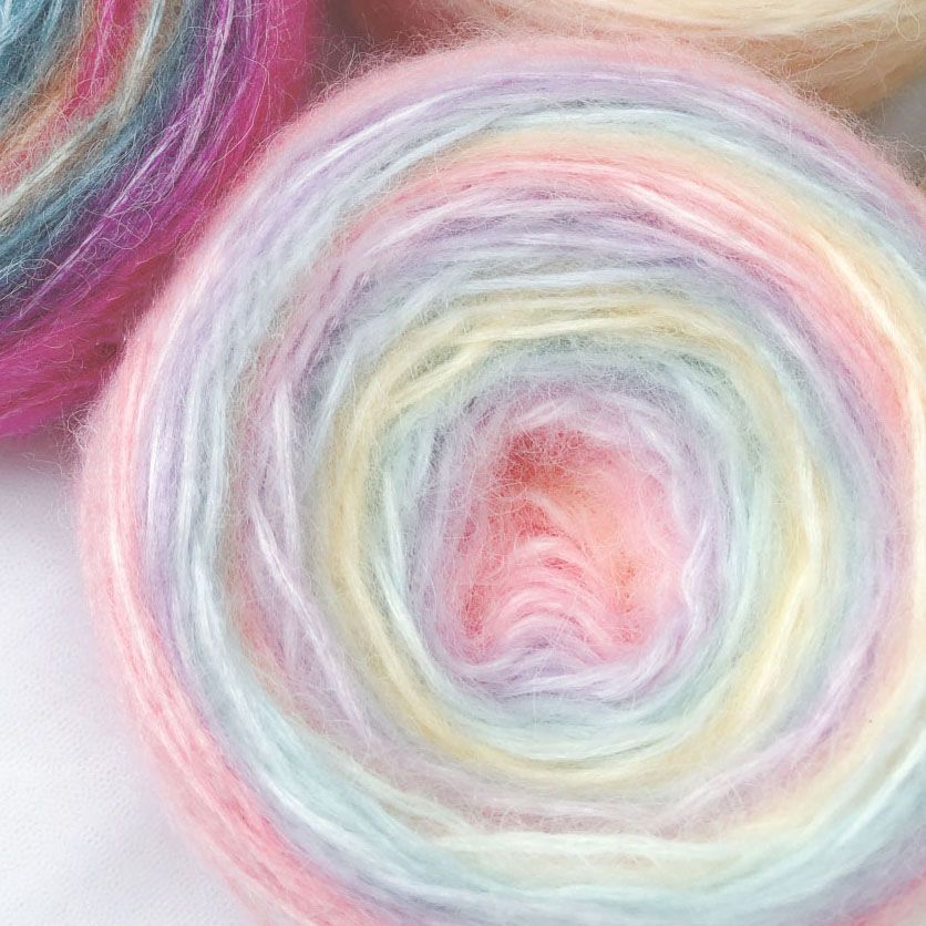 50g 100m Gradual Rainbow Cake Wool Ball DIY Crochet Flower Sweater Material