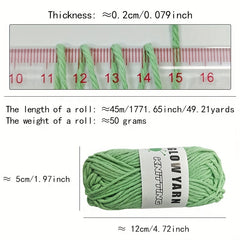 2-pack Glow In The Dark Yarn for Crocheting/Knitting 50g 45m