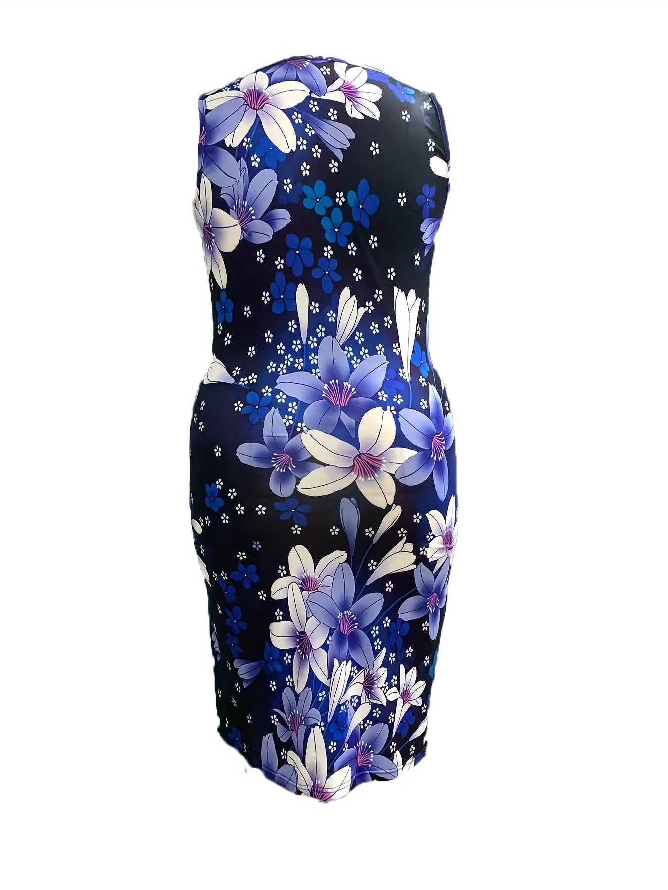 Floral Print Slim Fit Tank Dress