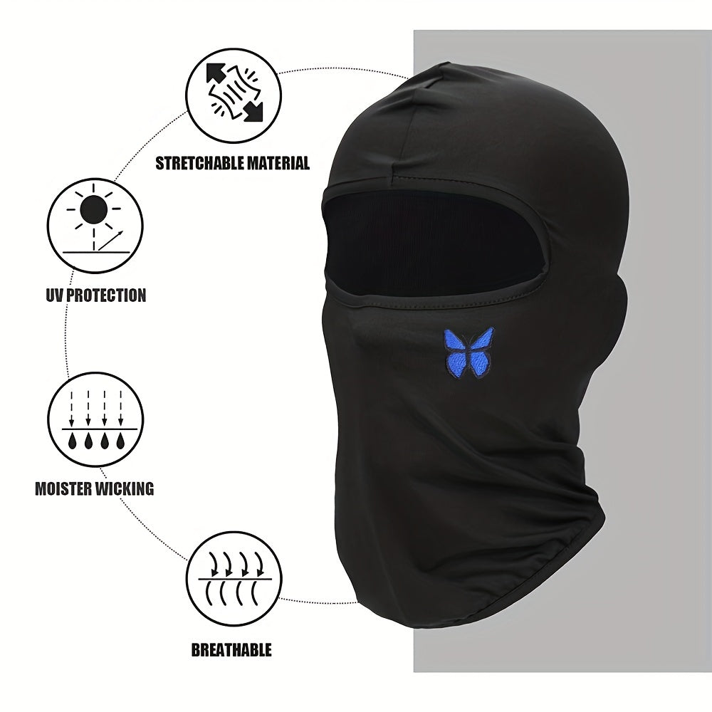 Butterfly Print Balaclava Outdoor Riding Mask For Men And Women
