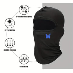 Butterfly Print Balaclava Outdoor Riding Mask For Men And Women