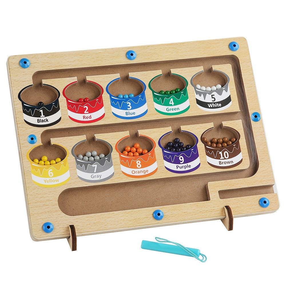 Wooden Magnet Board Puzzles Toddler Activities Counting Matching Games