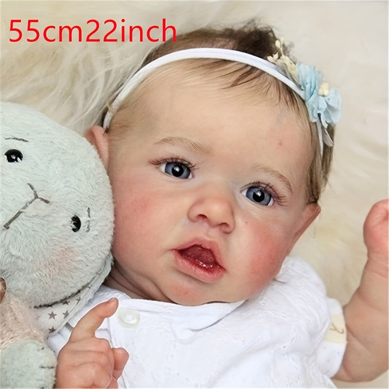 22 Inch Soft Vinyl Reborn Doll Bruises Veins Visible Dolls Gift