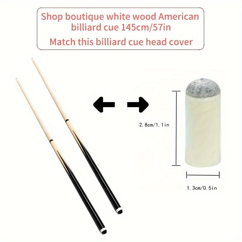 8pcs Cue Tip Cover Replacement Billiard Accessories