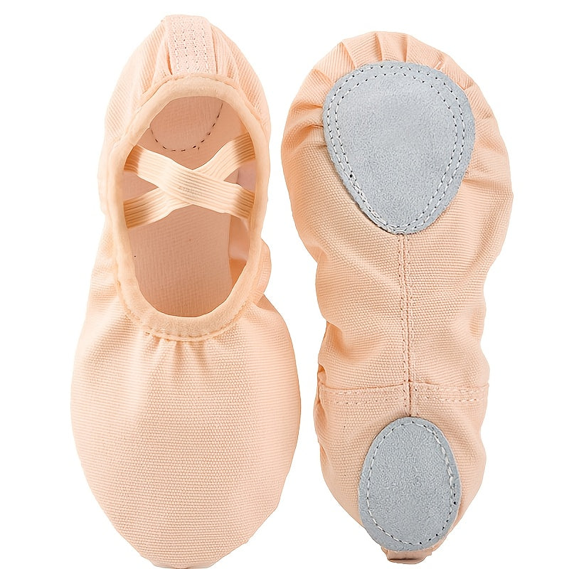 Women's Ballet Dance Shoes Cross Straps Lace Up Soft Sole