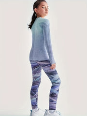 Girls Lightweight Slim Leggings Activewear Pants For Sports Yoga