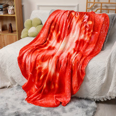 Soft Tomato Pattern Blanket Warm Flannel Blanket All Seasons Office Bed Camping