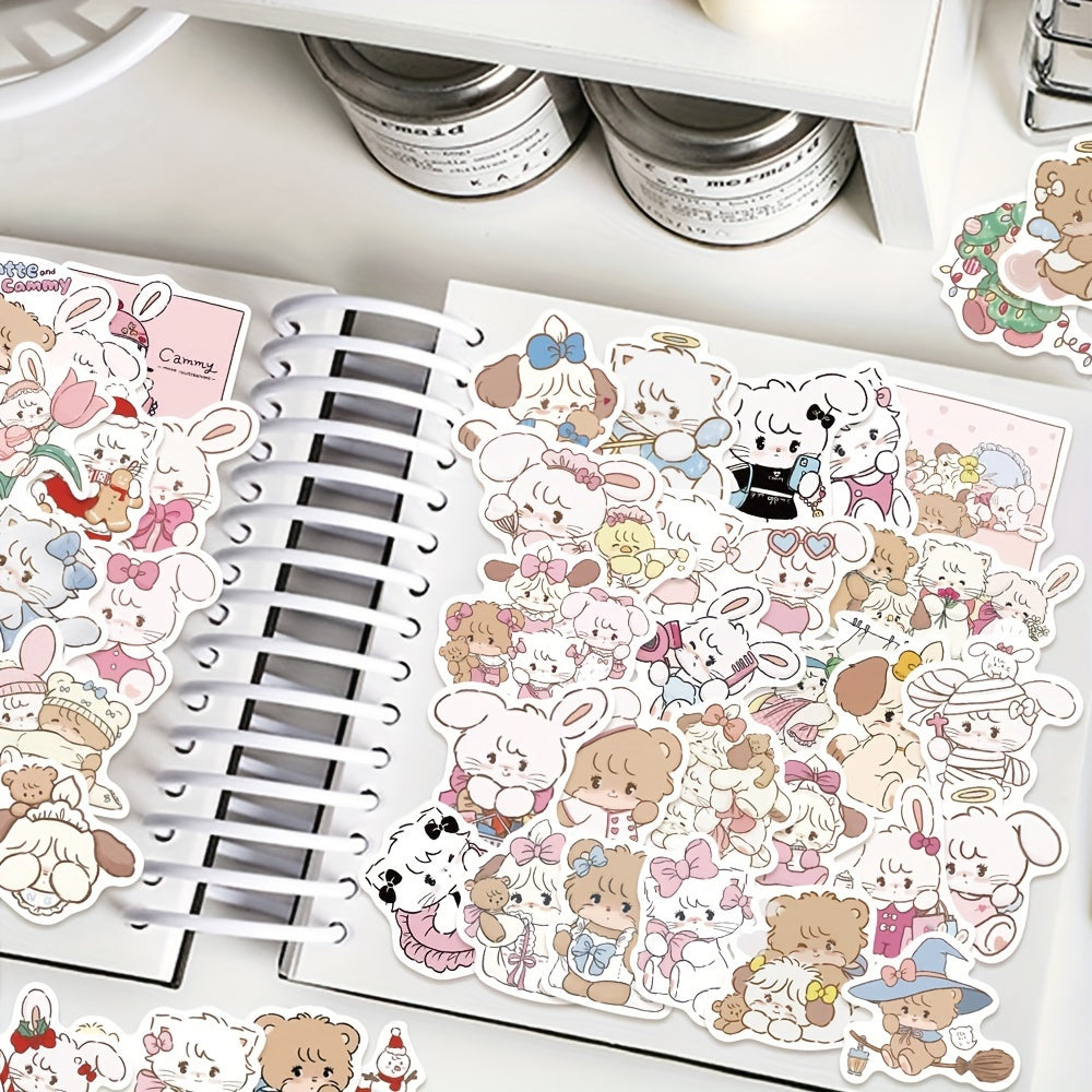 60pcs Animal Graffiti Stickers Waterproof for Notebook, Guitar, Skateboard