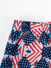 American Flag Men's Quick Dry Board Shorts With Pockets
