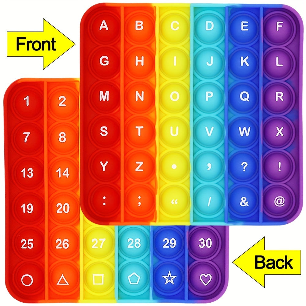 2 in 1 Pop Fidget Toys Letters & Numbers Sensory Pop Math Learning