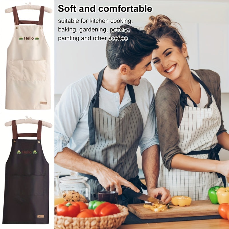 Waterproof Kitchen Apron Catering Work Clothes Nail Buckle Strap L