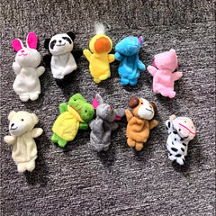 5pcs Mini Plush Finger Dolls Soft Cartoon Animal Toys for Kids