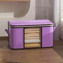 Large Capacity Clothes Storage Box Zipper Organizer Dustproof Container