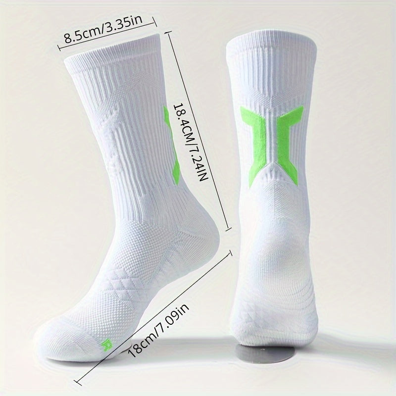 Men's Mid Crew Sport Socks Non Slip Shock Absorption