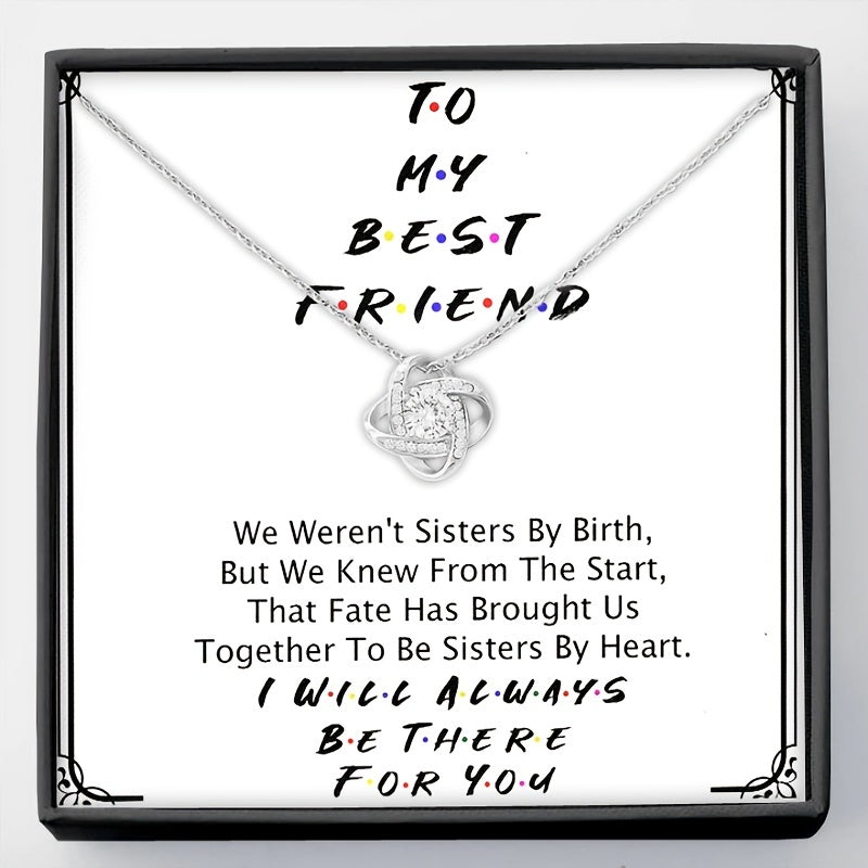Cubic Zirconia Love Necklace Gift For Her