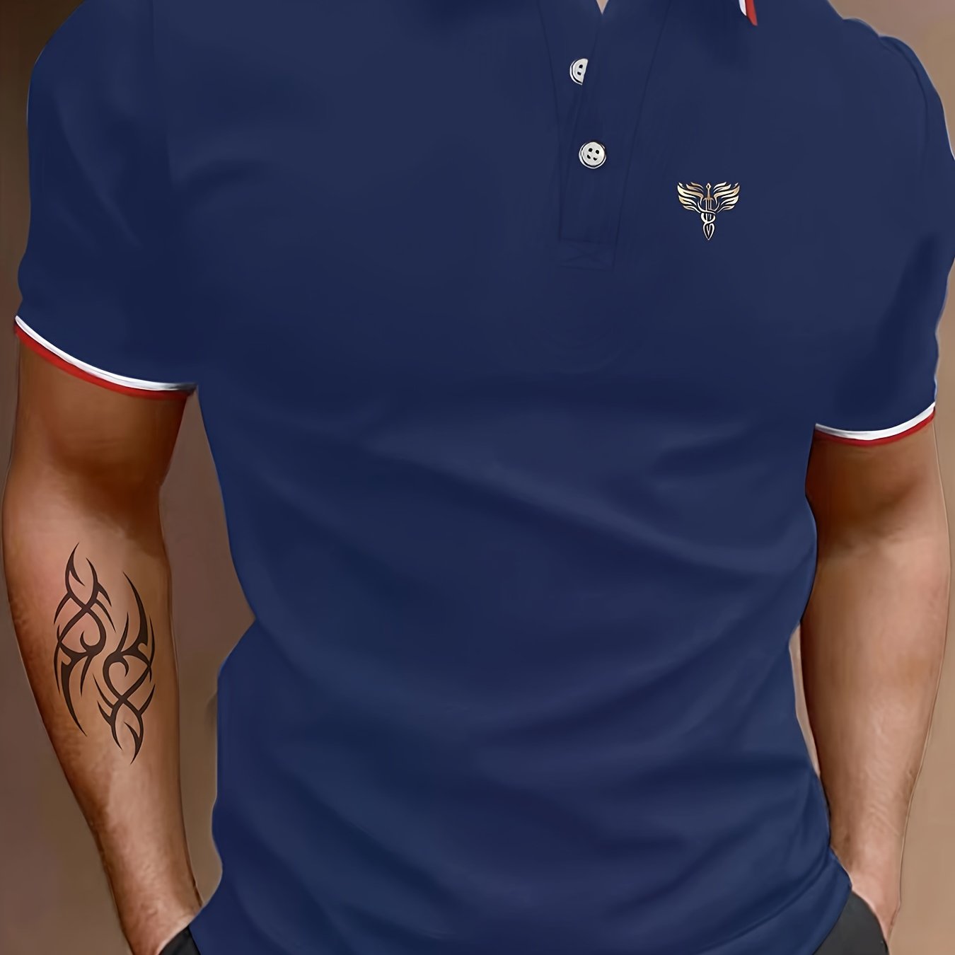 EAGLE Men's Breathable Golf Short Sleeve Shirts for Athletic Gym
