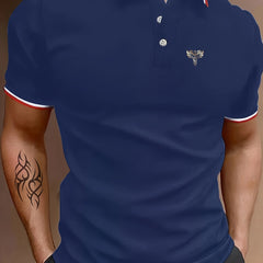 EAGLE Men's Breathable Golf Short Sleeve Shirts for Athletic Gym