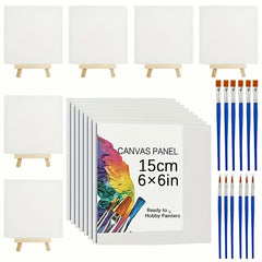 33pc Painting Set with Canvas, Easels, Brushes - Creative Art Project Supplies