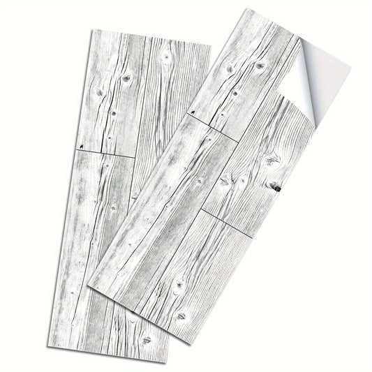 5pcs Wood Pattern Adhesive Floor Tiles PVC Flooring Peel And Stick