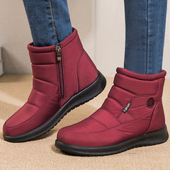 Faux Fur Snow Boots Waterproof Round Toe Women's Footwear