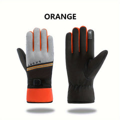 Thickened Sports Gloves Windproof Reflective Cycling Skiing Winter Warm Gloves