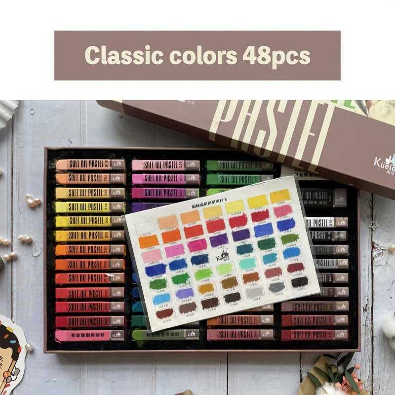 48 Colors Soft Pastels Set For Art Painting Drawing Blending