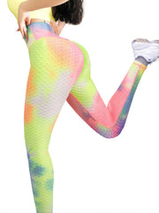 High Waist Honeycomb Textured Sports Leggings