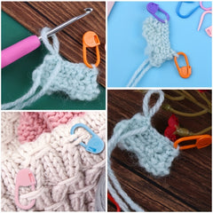 150pcs Colorful Knitting Markers Crochet Clips Locking Stitch Pla