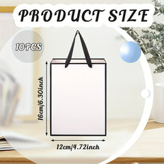 10pcs Gift Bag Rectangle Paper Bags With Handles For Gift Bags Shopping Bags