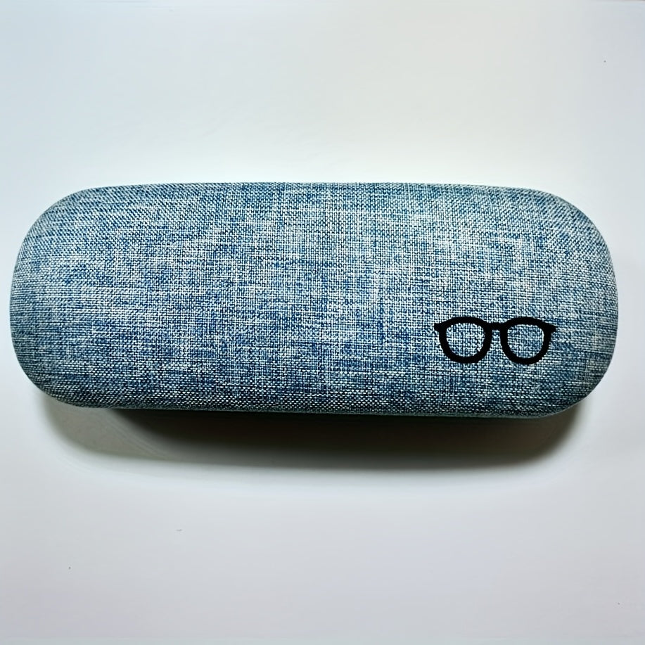 Men's Glasses Case Hard Shell Linen Fabrics Spectacle Storage