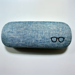 Men's Glasses Case Hard Shell Linen Fabrics Spectacle Storage