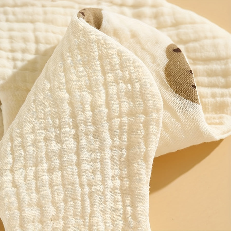 Baby 6-Layer Cotton Gauze Petal Bib, 360° Rotatable, Soft and Absorbent