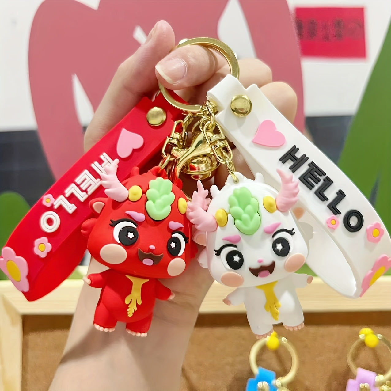 Dragon Key Chain Cartoon Doll Car Key Hanging Decoration Bag Pendant