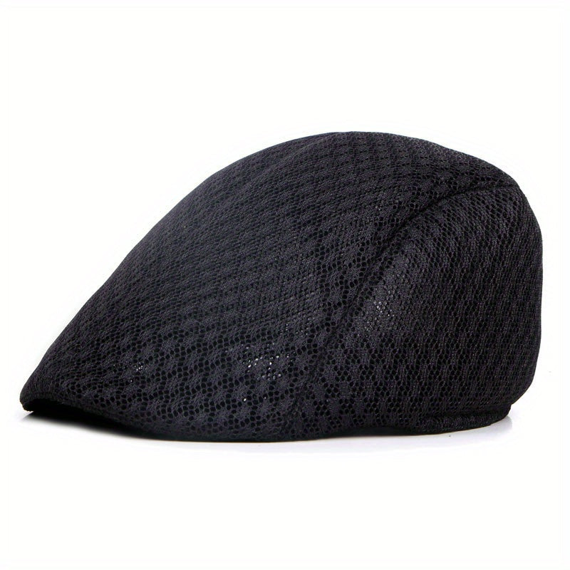 Mesh Breathable Flat Cap Newsboy Hats Sun Protection Visor Hat