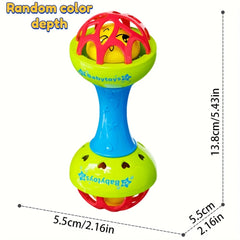 3pcs Novel Red Hand Cranked Bell & Ball Grabbing Toys for Happy Children