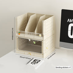 Foldable Storage Box Plastic Organizer Large Space Container Multifunction