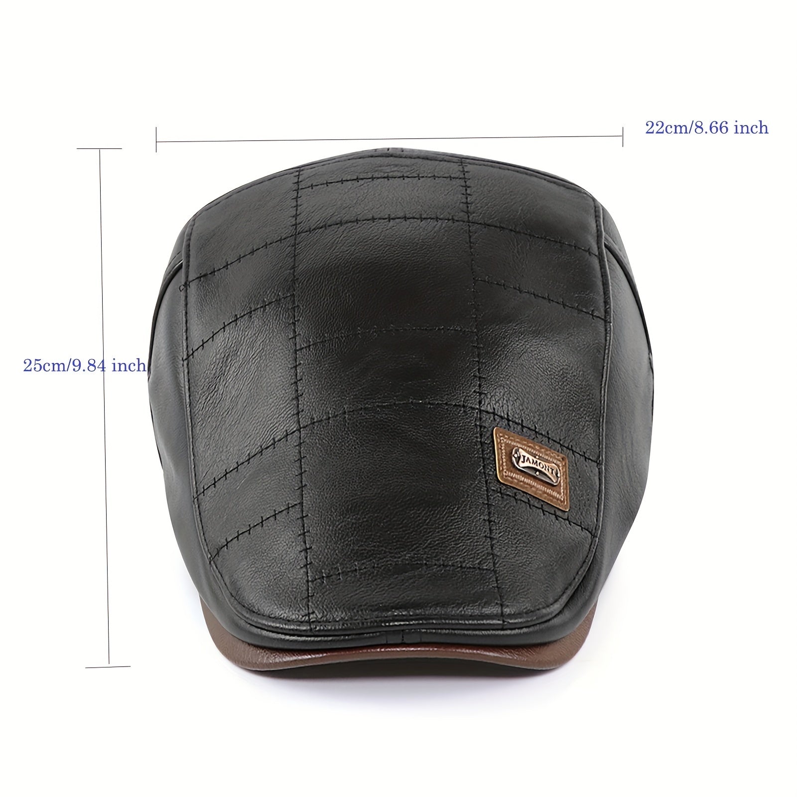 Men's Vintage PU Leather Newsboy Cap for Driving