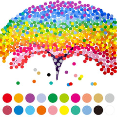 Small Dot Stickers Round Coding Label 20 Colors