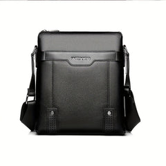 Men's Business PU Leather Crossbody Bag Large Capacity Messenger Bag