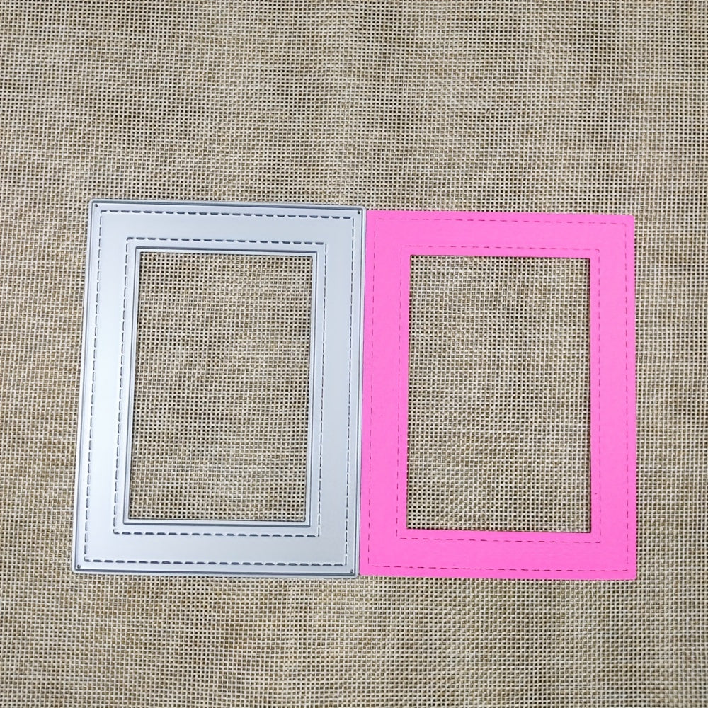 Rectangular Frame Metal Cutting Dies Scrapbooking Silvery Carbon Steel