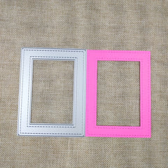 Rectangular Frame Metal Cutting Dies Scrapbooking Silvery Carbon Steel